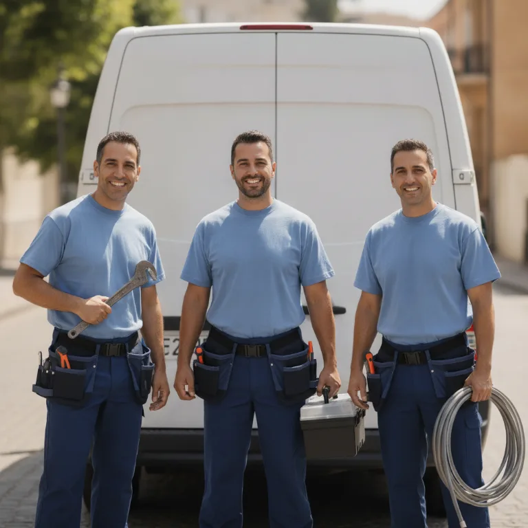 Fontanero equipo en Puerta del Angel